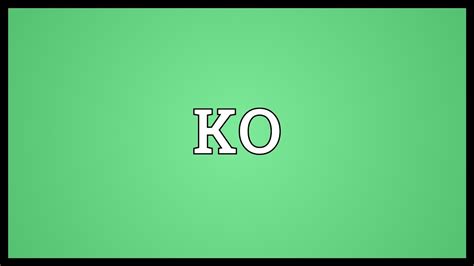 ko meaning.